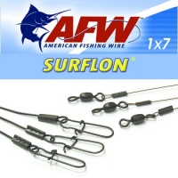 Поводок оснащенный AFW Surflon Black 1х7  14кг 20см