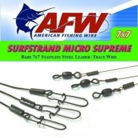 Поводок оснащенный AFW Surfstrand Micro Supreme Camo 7x7 18кг 20см