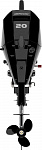 Лодочный мотор 4-тактн. MERCURY МЕ F20MH - RedTail  - фото 5