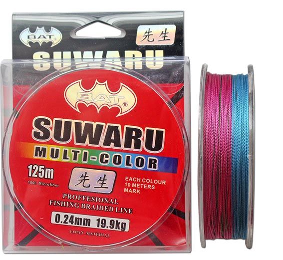 Леска плетеная BAT Suwaru Multicolor 125м 0.22мм., 17,2кг. - фото