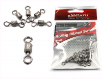 Вертлюг Namazu ROLLING RIBBED SWIVEL, латунь, р. 7, test-14 кг (уп.10 шт)