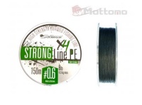 Плетеный шнур Mottomo Strong Line PE #0.6мм, 4кг, 150м Dark Green