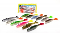 Мягкие приманки BASS ASSASSIN Sea Shad 4'' Limetreuse Ghost  (10шт)