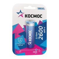 Аккумулятор Li-Ion Космос 18650 3400 mAh с защитой