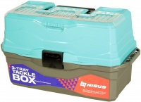 Ящик для снастей трехполочный Tackle Box NISUS бирюзовый