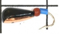 Мормышка вольфр. Грифон Капля с длинной коронкой 2мм (медн.коронка) 