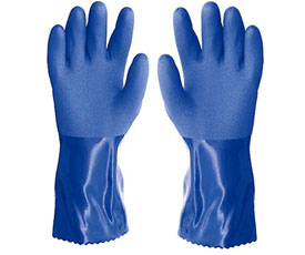 Перчатки FISHERMAN, синие, х/б подкл, 300мм, р.XL