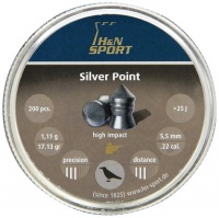 пульки HN Silverpoint кал. 5,5 мм 1,11 г (200 шт./бан.)