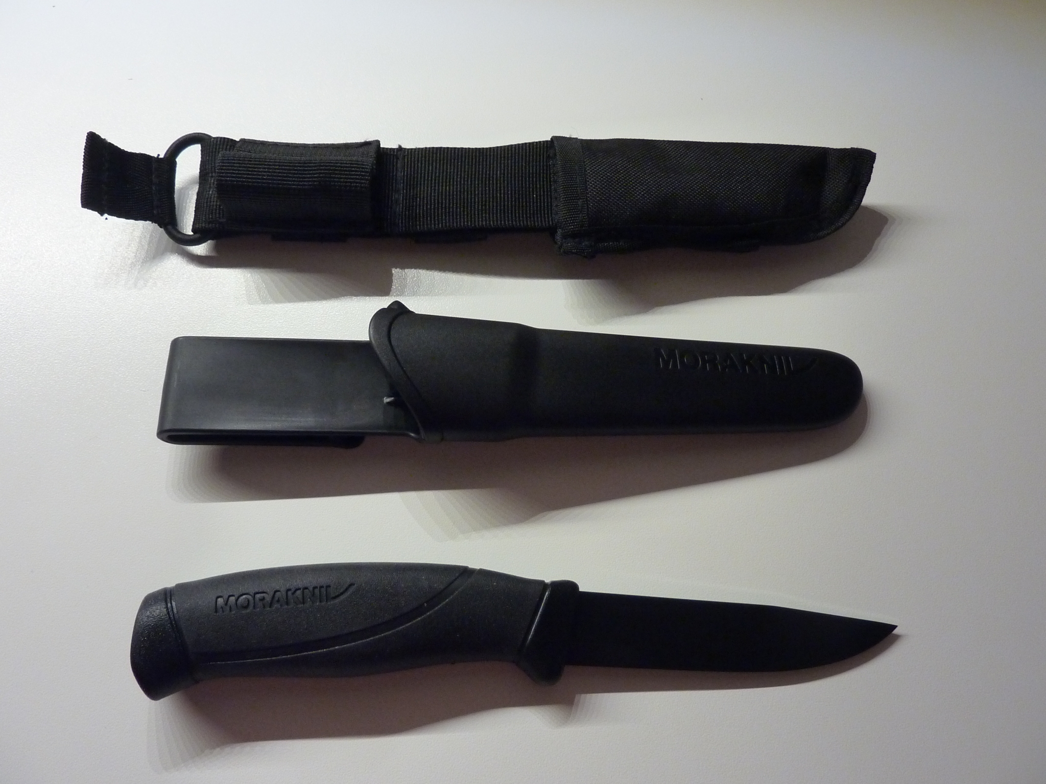 Нож MoraKniv Companion Tactical BlackBlade, черный клинок - фото