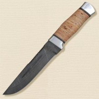 Нож «Морской» Н69, сталь черный дамаск (У10А-7ХНМ), рукоять: дюраль, берест