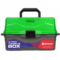 Ящик для снастей трехполочный Tackle Box NISUS зеленый