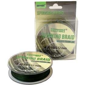 Шнур HITFISH SPINNING BRAID 4X 125 m (dark green) 0.12mm/5.20 kg - фото