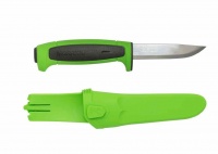 Нож MoraKniv Basic 546, нержавеющая сталь, зеленая ручка