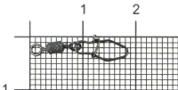 Застежка с вертлюгом Hit Fish X-Patten Rolling Swith V-Shap №8, тест 14кг