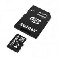 Карта памяти SmartBuy micro SDHC 8GB class10