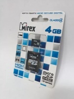 Карта памяти MIREX Micro SDHC 4Gb Class 4
