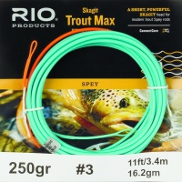 Шнур Нахлыстовый Rio Skagit Trout Max, 275gr, 3/4wt, Teal/Orange