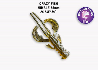 Мягкая приманка Crazy Fish Nimble 2.5&quot; 44-65-26-6