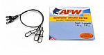 Поводок оснащенный AFW Surflon Micro Ultra Black 1x19  8кг 15см - фото 1