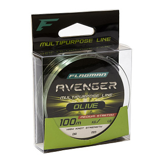 Леска Avenger Olive Line 100 м. 0.25 мм. 6,8 кг