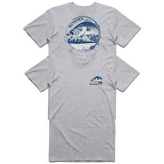 Футболка Simms Bass Bend T-Shirt (M, Grey Heather)