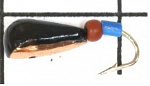 Мормышка вольфр. Грифон Капля с длинной коронкой 2мм (медн.коронка)  - фото 1