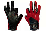 Перчатки спиннингиста Alaskan двухпалые Red/Black M (AGWK-11M) - фото 1