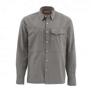 Рубашка Simms Guide LS Shirt - Solid (S, Pewter)