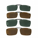 Очки поляризационные Snowbee Clip-on Adjuster Sunglasses (Large, Black/Green ( 180081-L)) - фото 1