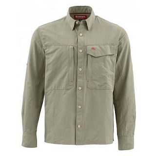 Рубашка Simms Guide LS Shirt - Solid (XXL, Dark Khaki)