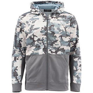 Толстовка Simms Challenger Hoody - Full Zip (Hex Flo Camo Grey Blue, S)