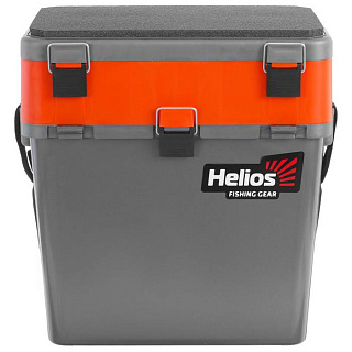 Ящик рыболовный зимний серый/оранжевый (19л)  Helios