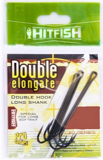 Крючок-двойник Hitfish Double Elongate Hook With Long Shank #4 (5 шт/уп)