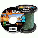 Плетеный шнур PE ULTRA Dark Green 0,12mm 1500m - фото 1