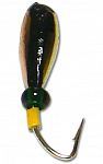 Мормышка вольфр. Грифон Капля с 2-я коронками 2,5мм (золот.медн.коронка)  - фото 2