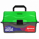 Ящик для снастей трехполочный Tackle Box NISUS зеленый - фото 1