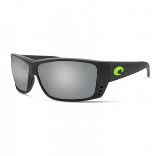Очки поляризационные Costa Cat Cay 580 P (Matte Black w/Green Logo/Gray Silver Mirrow 580 P/Large)