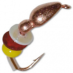 Мормышка Grifon Нимфа ушко (безмотылка), паетка, бисер 4540-C 4.0mm - фото 1