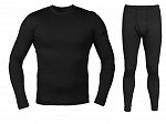 Комплект мужского термобелья Кальсоны + Футболка длинный рукав Graff (черный) 900-1/901-1-/S - фото 1
