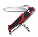 Нож перочинный Victorinox RangerGrip 63, 130мм., 5 функций, красный/черный - фото 1