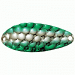 Блесна LITTLE CLEO 2/3 OZ, цвет рифленый зеленый с серебристой полоской - фото 1