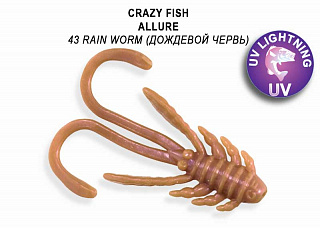 Мягкая приманка Crazy Fish Allure 1.6&quot; (4 см.) 23-40-43-6