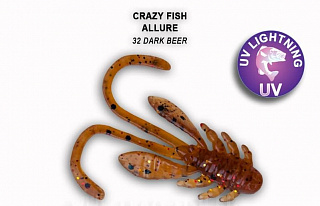 Мягкая приманка Crazy Fish Allure 1.6&quot; (4 см.) 23-40-32-6